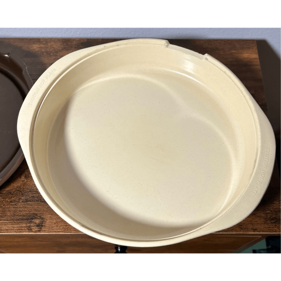 3 Pcs Anchor Hocking MicroWare Round Browning Skillet with Lid Microwave PM400 - Picture 8 of 11